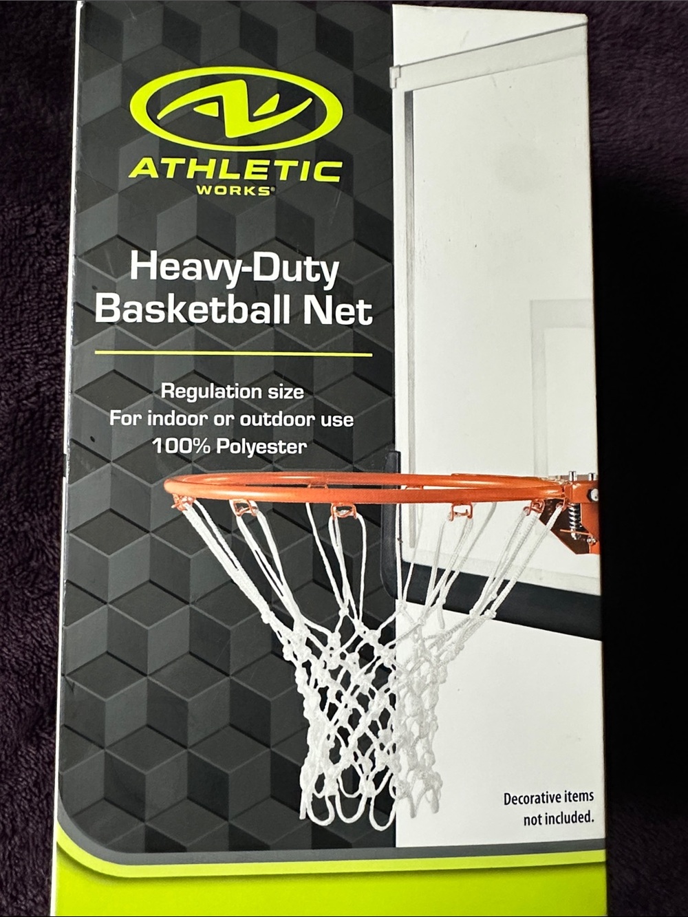 Athletic Works Heavy-Duty White Basketball Net NIP gift college gift fall sports
